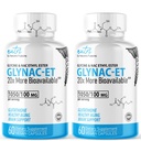 Příroda 's Fusies GlyNAC-ET NAC dodatek N-Acetyl Cysteine Ethyl Ester - 20x Biologicky dostupný - Glycine & N-acetylcystein Ethyl Ester Anti Aging Supplement, Boost Glutathione Pack of 2-120 Count