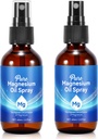 Topical Magnesium Oil Spray, Pure Magnesium Oil Spray for Feet, 100% Čistá, Rychlá absorpce - Přírodní zdroj se silným smícháním esenciálních olejů 2.02 fl oz (2 Fl Oz (balení po 2))