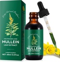 Mullein kapky pro plíce, Mullein Leaf tinktura kapky 124; 2 fl oz cr124; Mullein Leaf extrakt pro plíce detox a respirační plíce zdraví, podpora pro dýchání, přírodní bylinný dodatek