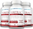 Schválené Science ® Uritrac ™ - UTI Support - Cranberry, D-Mannose, Lingonberry - Vegan Friendly - 60 Kapsle na láhev - Balení po 3 ks