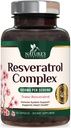 Resveratrol dodatek 1800mg - Extra síla Antioxidanty pro zdravé stárnutí a imunitní podporu - Heart Health & Cellular Energy Support - Non- GMO, Bioavailable Trans- Resveratrol - 120 Vegan Kapsle