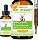 Natural Yeast Infection Treatment for Dogs CLAS124; 60ML podporuje zdravou Itch Relief CLAS124; Dog Yeast Ear Infection Treatment CLAS124; Dog Infection Relief, Alergie Relief & Skin Itch Relief 124; 2 fl oz, Bacon Flavor