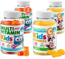 Dr. MORITZ Essential Vitamin Pair - Děti Multivitamin Gummies Bundle (60 Počet, 2 balení) s vitaminem C (60 Počet 2 balení)