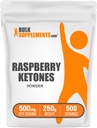 BulkSupplements.com Malina Ketony Powder - Malina Ketony dodatek, Antioxidant Zdroj - pro energetickou podporu, Gluten zdarma, 500 mg na Serving, 250g (8.8 oz) (balení po 1)