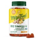 MegaFood Vitamin B12 Energy Gummies - Vegan - S methyl B12 Vitamíny na podporu výroby celulární energie - Ginger - Denní vitamín B12 dodatek - USDA Organic - 70 Gummies, 35 Služeb