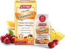 CATALO Vitamin C Formule - Acerola Cherry Extract, 200mg Vitamin C per Serving, Omlazení kůže, Kolagenová výroba, Delicious Orange & Ananas Flavor, 60 Žvýkací tablety