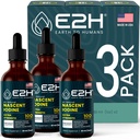 E2H Vegan Tekutý jód - Podpora štítné žlázy a kognitivní funkce - Zvýšení hladiny metabolismu a energie - Vegan - Non- GMO (3 láhve)