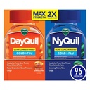 Vicks DayQuil & NyQuil Ultra koncentrát Liquicaps Co- Pack, Cold & Flu Medicine, Výkonný multi- Symptom Daytime & Nighttime Relief for Head, Fever, Sore Throat, Minor Aches & Pains, & Cough, 96ct