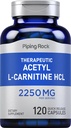 Piping Rock Acetyl L- karnitin HCL 124; 2250mg Acetyl 124; 120 Kapsle 124; Terapeutický dodatek Acetyl L- karnitin HCL, gluten zdarma