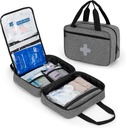 CURMIO Malá první pomoc taška, Prázdné nouzové Trauma Kit Pořadatel Bag pro pěší turistiku, Kempování, Auto, Cestování, Domů a venkovní, Šedá, BAG POUZE, Patent čeká