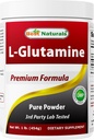 Nejlepší Naturals L- glutamin Powder - 1 libra - 100% čistý a volný formulář - Glutamin Recovery Powder - Klinicky osvědčená pomoc na obnovu pro muže a ženy (817716014555)