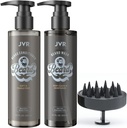 JVR Beard Wash and Beard Conditioner for men, Beard Shampoo Cleanse and Reduces Frizz, Soften & Simptens, Organic with Coconut, Aloe, Provides Shine for Dry & Coasse Beards, Beard Care (6.7oz)