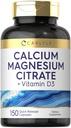 Carlyle vápník Magnesium Citrát s vitaminem D3 CLAS124; 150 kapsle CLAS124; Non- GMO & gluten zdarma dodatek