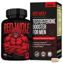ONL Red Wolf Testosteron Booster pro muže - Ultimate Mans 's Supplement for High potency Endurance, Energy & Strength - Testosteron Supplement pro muže - w / Tongkat Ali Muž Vylepšení - 30 Ct