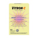 Vitron- C doplněk železa pro ženy s vitamínem C, pro výrobu červených krvinek a imunitní podporu, 60 Počet