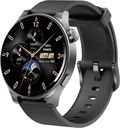 TOZO AMOLED S5 Smart Watch (Odpověď / Make Calls), 1.43 "HD displej pro muže Ženy 100 + Sportovní módy Fitness Watch with Sleep Monitor, IP68 Vodotěsný, Silikonová páska černá