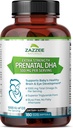 Zazzee Extra Strength Prenatal DHA 500 mg, 180 Enteric Coated Softgels, 1000 mg Omega 3 's, 1000 UI Vitamin D3, Burp Free, No Fishy After taste, Superior Triglyceride Form, Čištěný hlubokomořský rybí olej