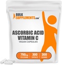 BulkSupplements.com Ascorbic Acid Kapsle (Vitamin C Kapsle) - Vitamin pro imunitní podporu - Vegan - 1 Kapsle per Serving - 10- Month Supply (300 Veg Kapsle)
