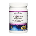 Přírodní faktory Stress- Relax Nighttime Magnesium Bisglycinát - Podporuje spánek a relaxaci * - s melatonin, L- theanine & GABA - Tropické aroma - 4.23 oz