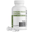 Bronson Korean Panax Ginseng podporuje energii, vytrvalost a vitalitu + paměť a duševní výkon, 120 Kapsle