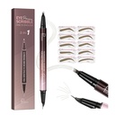 Pudaier 2- in-1 zakřivené oční obočí Pen & Eyiner s 10Pcs Brow tužky, Mikroblading Oční obočí Tužka, Vodotěsné & Dlouhé prodloužení, lanýž