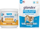 VETNIQUE Seniorblass All- in- One Multivitamin Chews for Senior Dogs (60ct) & Glandex Anální Gland Podpora arašídové máslo měkké Chews for Dogs (30ct) Bundle