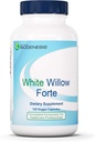 Nutra BioGenesis White Willow Forte - White Willow Bark Kapsle pro stravovací podporu s boswellia, turmeric, Ginger & Bromelain, Bylinné míchání - 120 Vegan Kapsle