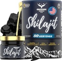 Himalayan Organic Shilajit CLAS124; 50 Servings CLAS124; Natural Energy and Immunity Booster for Men & Women with 80 + Essential Trace Minerals & 75% + Fulvic Acid CLAS124; 100% Pure CLAS124; with Lab Test Report