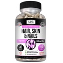 Kaya Naturals Vlasové kožní nehty Kapsle s Biotin - Vlasy a kůže Vitamíny, Vitamin D Vitamin B-12 Podpora kyseliny listové, Vlasová podpora Vitamin Supplement pro vlasové kůže Nails- 30 Počet Kapsle