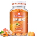 Kurkumin Kurkumin Kurkumové Žvýkačky - Extra síla 2000mg 8: 1 Extrakt Kurkumové Doplněk Žvýkačky s Black Pepper & Ginger - Vegan Non- GMO Společná podpora Žvýkačky - Peach Flavor, 60 Počet