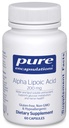 Čistá enkapsulace Kyselina alfa 200 mg - 200mg ALA - Podpora jater a antioxidantů * - pro nervový metabolismus - Vegan & Non- GMO dodatek - 60 Kapsle