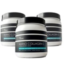 (3- Pack) Amino kolagen C - kolagen prášek (180 Scoops) - Marine Collagen Peptides + Hyaluronic acid. Žádný cukr. Žádný zápach. Non GMO. USA pro vlasy, kůže, hřebíky, klouby, & Gut zdraví.
