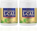 Minerální L- Cal vápník s vitaminem D3, 4 Měsíční dodávka, Rozpustný Ball Format s hořčíkem a minerály, Rychlé absorbování vápníku Magnesium D3 dodatek, 1,300 Ball na láhev, 130g Každý, Balení po 2