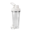 Takeya Protein Shaker - BPA- Free Plastic Shaker Bottle with Leak- Proof Spout Lid - Easy Carry Shaker for Gym & More - Dishwasher- Safe Reuse Shaker with Spout Lid - 24 oz, Cloud White