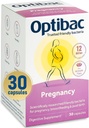 Optibac Probiotika Těhotenství - 12 Miliarda CFU & FOS vlákna, Vegan Probiotický dodatek pro těhotné a kojící ženy, 30 Kapsle