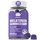Melatonin Gummies 10mg pro dospělé, Extra Strength with L- Theanin, Ashwagandha, Magnesium, Turmeric, GABA, Lemon Balm a Heřmánek pro podporu srdečního rytmu, Vegan Grape Flavor