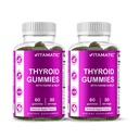 Vitamatic 2 Pack Vegan tyreoidní podpůrná gumy s jódem a Kelpem - 60 Počet - Plant- based - Podporuje energii a metabolismus