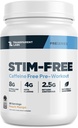 Transparentní Labs Stim- Free Pre- Workout - Kofein & Stim zdarma PředWorkout Prášek přirozeně slazený pro muže a ženy s Beta Alanin prášek, Citruline Malate, & elevaTP - 30 Služení, Peach Mango