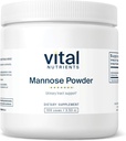 Vital Nutrients Mannose Powder 100g CZ124; Vegan D-Mannose dodatek pro Močový Trakt a močový měchýř Podpora CZ124; Gluten, mléčný, Soy zdarma CZ124; Non- GMO CZ124; 50 Služeb