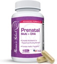 Mama 's Select Prenatal Vitamíny pro ženy se železem, Vitamin D, DHA a další pro těhotné ženy, Methyfolát bezpečné pro MTHFR - Jemné na žaludku, 60 Veggie Kapsle