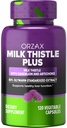 ORZAX Mléko Thistle 250 mg - Podpora detoxu a oprav jater - Bylinný dodatek - 80% Standardizovaný Silymarin, Pampeliška Kořenová a Artyčoková Extrakt - Vegan & Non- GMO - 120 Kapsle - 120 Day Supply