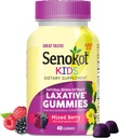 Senokot Kids Mixed Berry Laxative Gummies for Age 2 +, Senna Extract for Gentle, Overnight Relief from Occasional Constolly, 40 ct