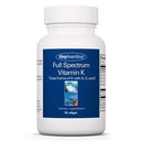 Alergická výzkumná skupina plný spektrum vitamin K - vitamín K1 a K2 dodatek, vitamin K komplex, MK-4, MK-7, vitamin D3, vitamin A - 90 Počet