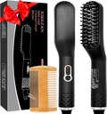 Beard Straightener pro muže, Premium Vyhřívaný Beard Brush w / Anti- Scald Feature, Beard Straightening Comb, Unique Otcové Den narozenin Valentines dárky pro muže ho táta přítel vánoční skladování Stuffers