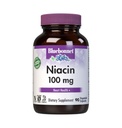 Bluebonnet Niacin 100mg vitamin B3 Nikotinová kyselina - Podpora zdraví žen a mužů * - Non- GMO, Vegan, Kosher, Gluten- Free, Soy- Free, Dairy- Free Flush Niacin Supplement - 90 Zeleninové kapsle