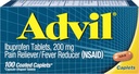 Advil Tablets Pain Reliever and Fever Reducer, Ibuprofen 200mg