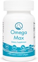 Omega Max - 60 Ct Enteric Coated, No Burp Fish Oil I Omega33 EPA DHA Supplemente I Heart, Vision, Brain & Imunitary Support, 2000mg / service