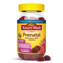 Příroda vyrobené prenatální gumy s DHA a kyselina listová, prenatální vitamín a minerální doplněk pro denní nutriční podporu, 60 gumy, 30 denní dodávky