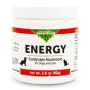Zvířecí Essentials Energy Cordyceps Houbový dodatek pro psy a kočky - Podpora Stamina & Endurance, Zdravé funkce dýchacích cest a ledvin, Antioxidant, Houbový prášek Extrakt - 2.8 Oz (balení po 1)