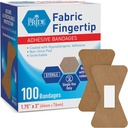 MED PRIDE Sterilní Fingertip Fabric Bandages 1.75in X 3in Hypoalergenní Adhesive Latex- Free 100 Počet